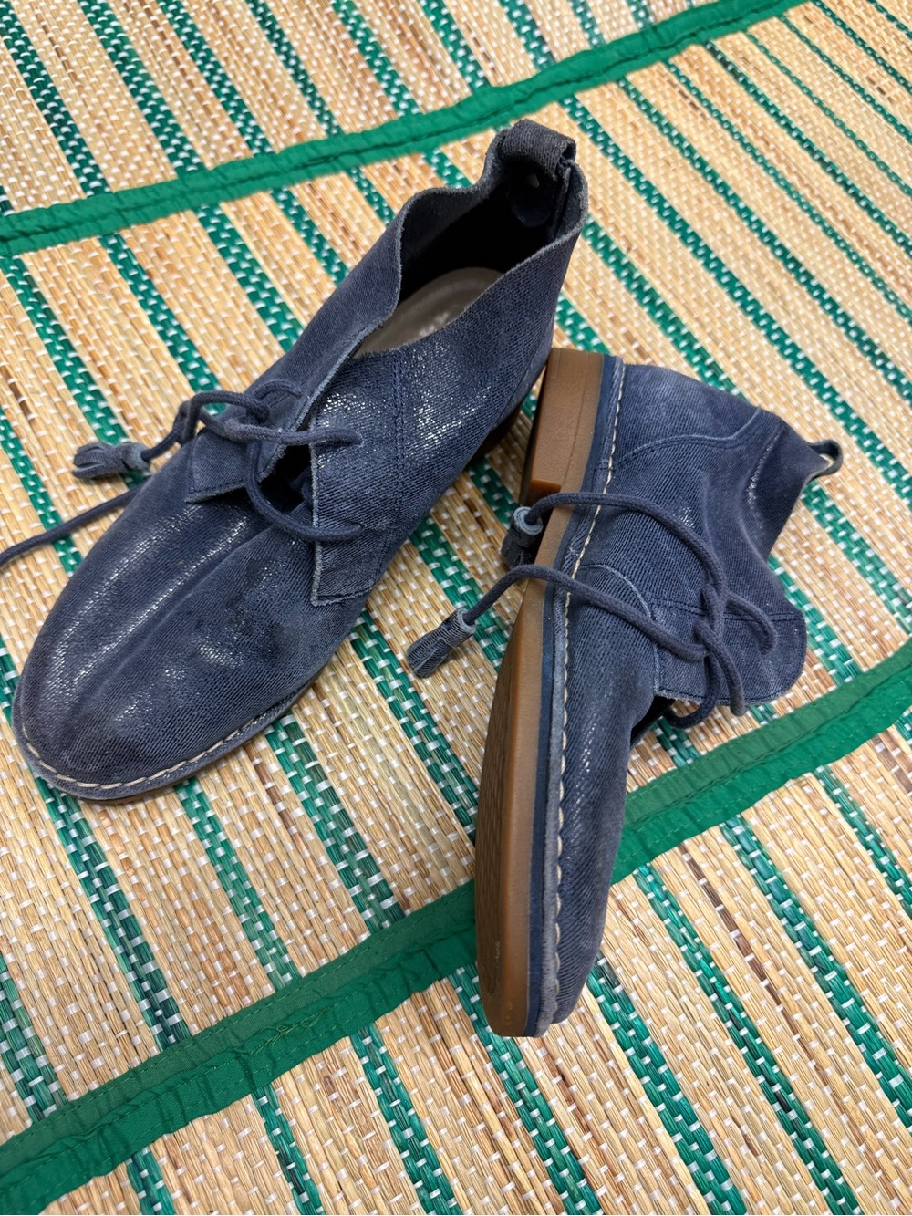 Hush Puppies Blue Suede Casual Chukka Boots